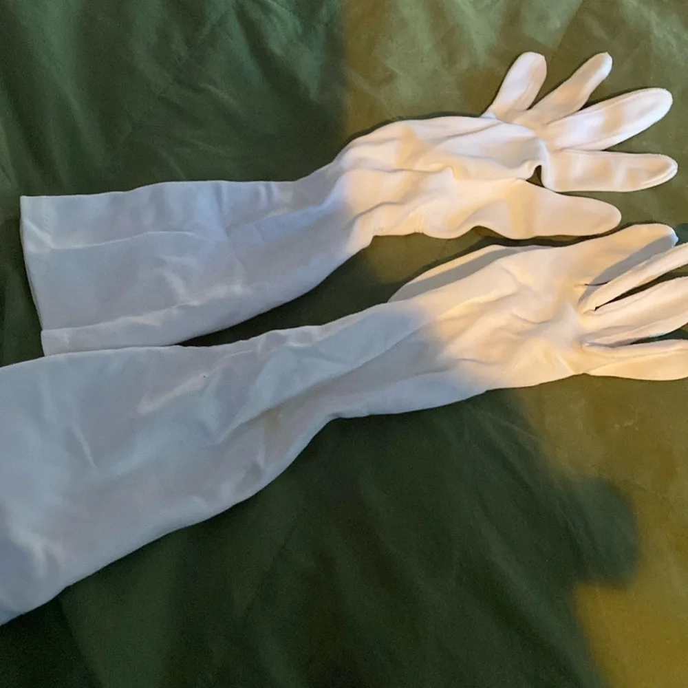 Ladies Long White Church Gloves